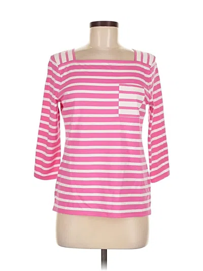 Pre-owned Talbots Outlet 3/4 Sleeve T-shirt In Pink