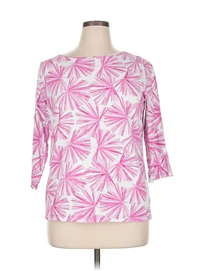 Pre-owned Talbots Outlet 3/4 Sleeve T-shirt In Pink