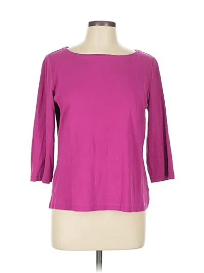 Pre-owned Talbots Outlet 3/4 Sleeve T-shirt In Purple