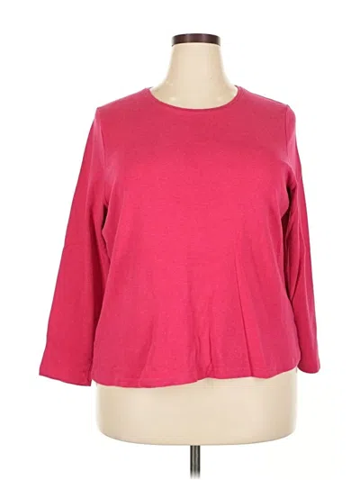 Pre-owned Talbots Outlet 3/4 Sleeve T-shirt In Red