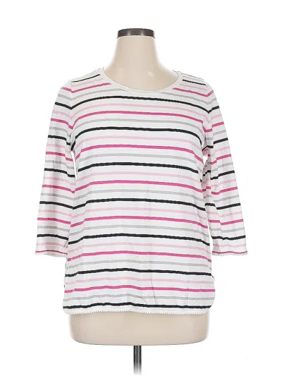 Pre-owned Talbots Outlet 3/4 Sleeve T-shirt In White