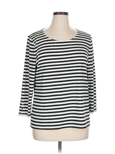 Pre-owned Talbots Outlet 3/4 Sleeve T-shirt In White