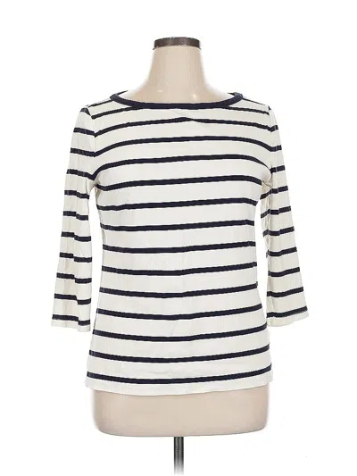 Pre-owned Talbots Outlet 3/4 Sleeve T-shirt In White