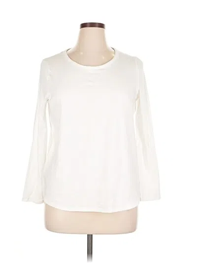 Pre-owned Talbots Outlet 3/4 Sleeve T-shirt In White