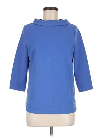 Pre-owned Talbots Outlet 3/4 Sleeve Top Blue Boatneck Tops