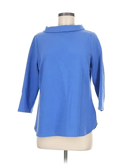 Pre-owned Talbots Outlet 3/4 Sleeve Top Blue Cowl Neck Tops