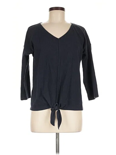 Pre-owned Talbots Outlet 3/4 Sleeve Top Gray V-neck Tops