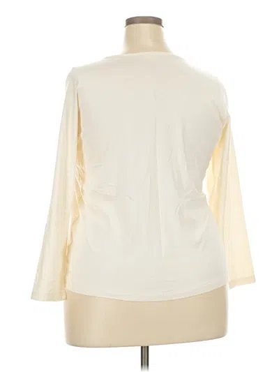 Pre-owned Talbots Outlet 3/4 Sleeve Top Ivory Turtleneck Tops In White