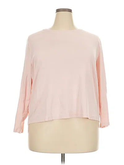 Pre-owned Talbots Outlet 3/4 Sleeve Top Pink Boatneck Tops