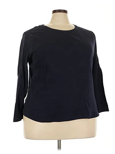 Pre-owned Talbots Outlet 3/4 Sleeve T-shirt In Black