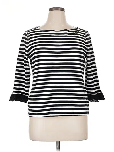 Pre-owned Talbots Outlet 3/4 Sleeve T-shirt In Black