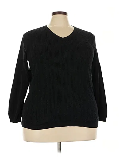 Pre-owned Talbots Outlet 3/4 Sleeve T-shirt In Black