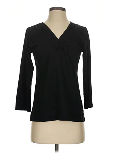 Pre-owned Talbots Outlet 3/4 Sleeve T-shirt In Black