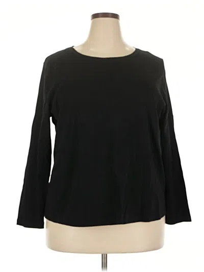 Pre-owned Talbots Outlet 3/4 Sleeve T-shirt In Black