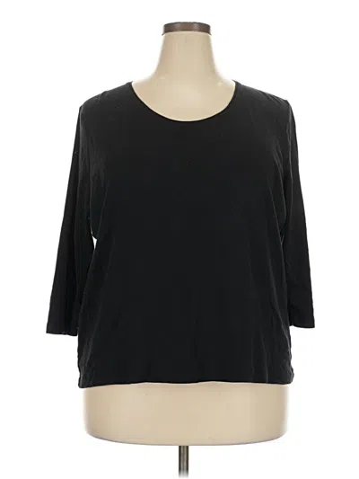 Pre-owned Talbots Outlet 3/4 Sleeve T-shirt In Black