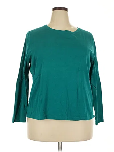 Pre-owned Talbots Outlet 3/4 Sleeve T-shirt In Blue