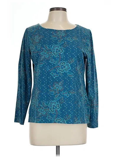 Pre-owned Talbots Outlet 3/4 Sleeve T-shirt In Blue