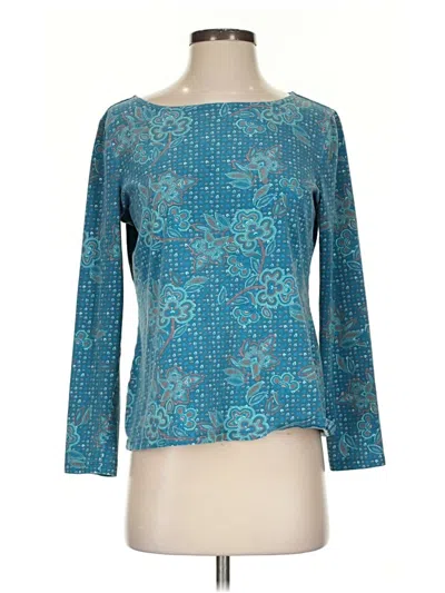 Pre-owned Talbots Outlet 3/4 Sleeve T-shirt In Blue