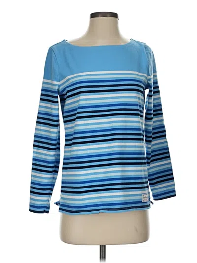 Pre-owned Talbots Outlet 3/4 Sleeve T-shirt In Blue