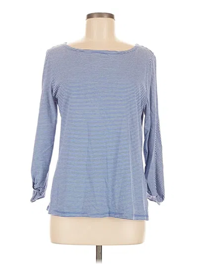 Pre-owned Talbots Outlet 3/4 Sleeve T-shirt In Blue