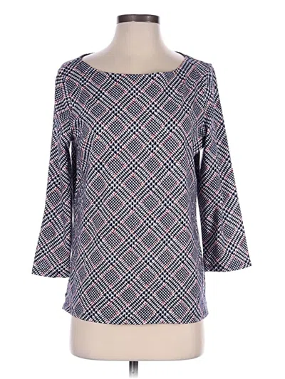 Pre-owned Talbots Outlet 3/4 Sleeve T-shirt In Blue