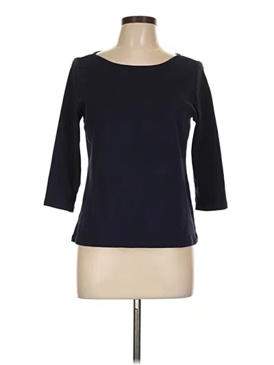 Pre-owned Talbots Outlet 3/4 Sleeve T-shirt In Blue
