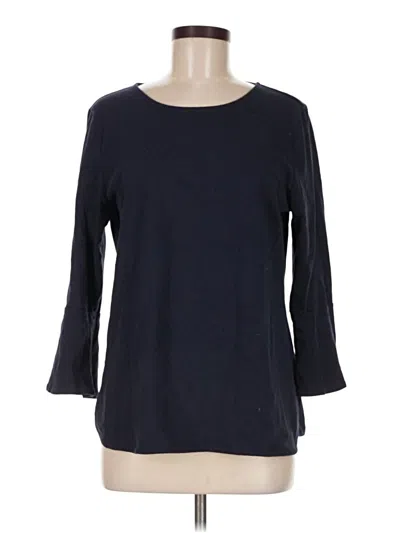 Pre-owned Talbots Outlet 3/4 Sleeve T-shirt In Blue