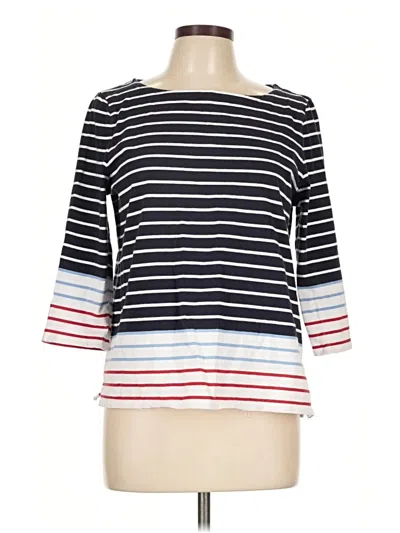 Pre-owned Talbots Outlet 3/4 Sleeve T-shirt In Blue