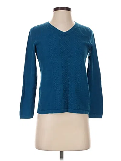 Pre-owned Talbots Outlet 3/4 Sleeve T-shirt In Blue