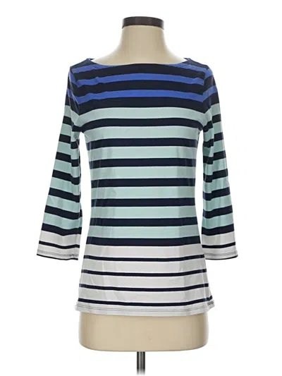 Pre-owned Talbots Outlet 3/4 Sleeve T-shirt In Blue