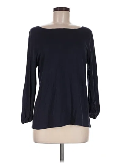 Pre-owned Talbots Outlet 3/4 Sleeve T-shirt In Blue