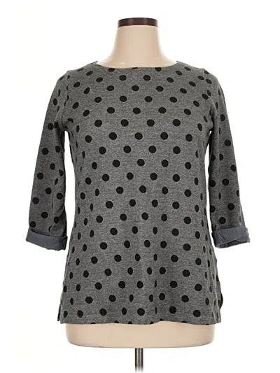 Pre-owned Talbots Outlet 3/4 Sleeve T-shirt In Gray