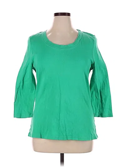 Pre-owned Talbots Outlet 3/4 Sleeve T-shirt In Green