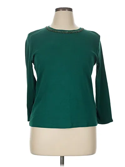 Pre-owned Talbots Outlet 3/4 Sleeve T-shirt In Green