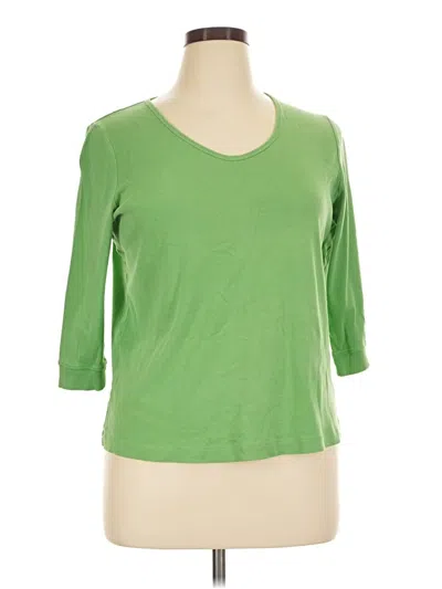 Pre-owned Talbots Outlet 3/4 Sleeve T-shirt In Green