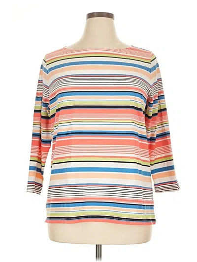 Pre-owned Talbots Outlet 3/4 Sleeve T-shirt In Ivory