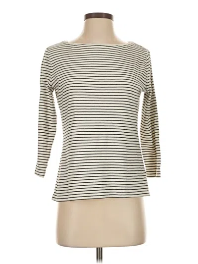 Pre-owned Talbots Outlet 3/4 Sleeve T-shirt In Ivory