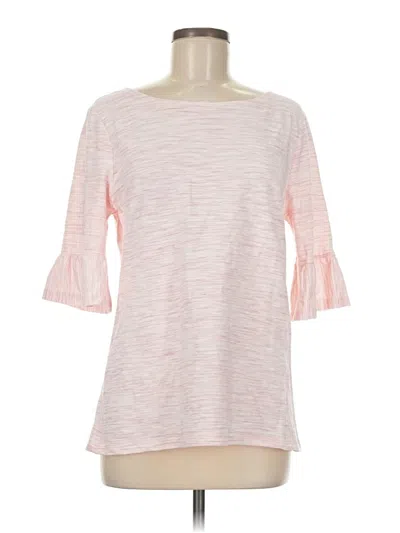 Pre-owned Talbots Outlet 3/4 Sleeve T-shirt In Pink