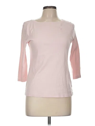 Pre-owned Talbots Outlet 3/4 Sleeve T-shirt In Pink
