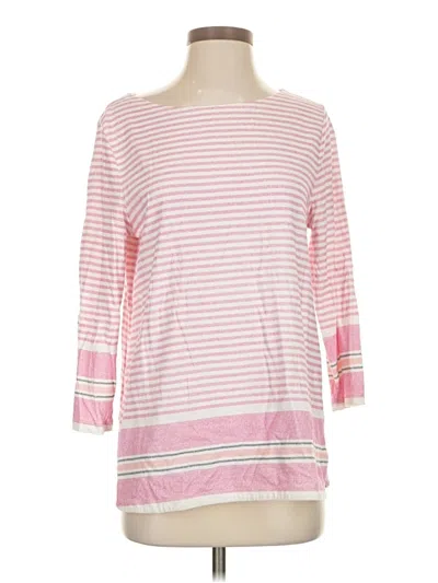 Pre-owned Talbots Outlet 3/4 Sleeve T-shirt In Pink