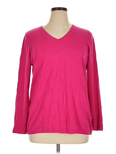 Pre-owned Talbots Outlet 3/4 Sleeve T-shirt In Pink