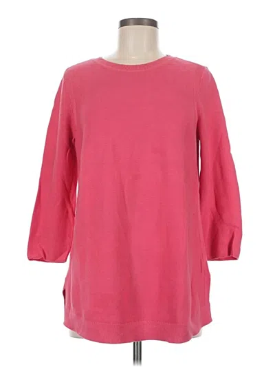 Pre-owned Talbots Outlet 3/4 Sleeve T-shirt In Pink