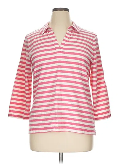 Pre-owned Talbots Outlet 3/4 Sleeve T-shirt In Pink