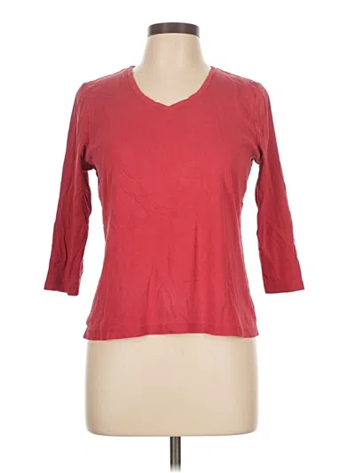 Pre-owned Talbots Outlet 3/4 Sleeve T-shirt In Red