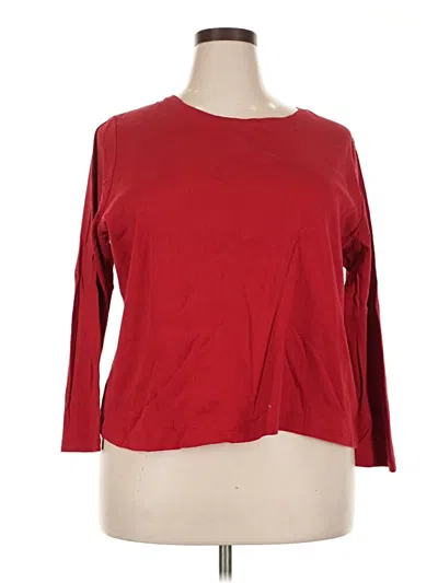 Pre-owned Talbots Outlet 3/4 Sleeve T-shirt In Red