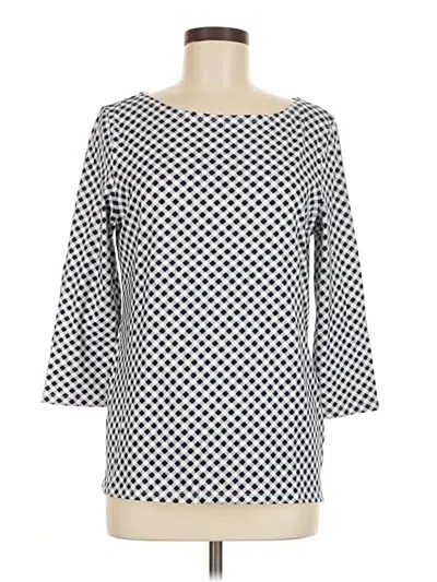 Pre-owned Talbots Outlet 3/4 Sleeve T-shirt In Silver