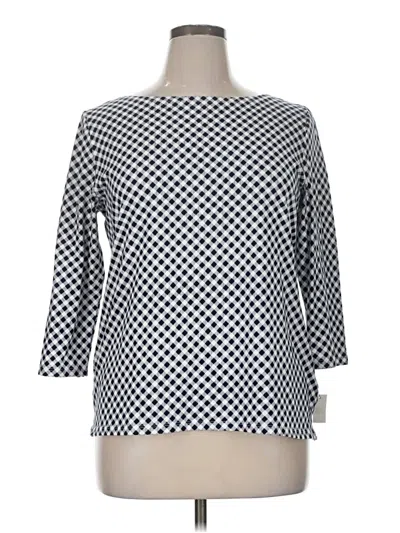 Pre-owned Talbots Outlet 3/4 Sleeve T-shirt In Silver