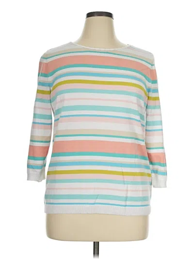 Pre-owned Talbots Outlet 3/4 Sleeve T-shirt In Teal