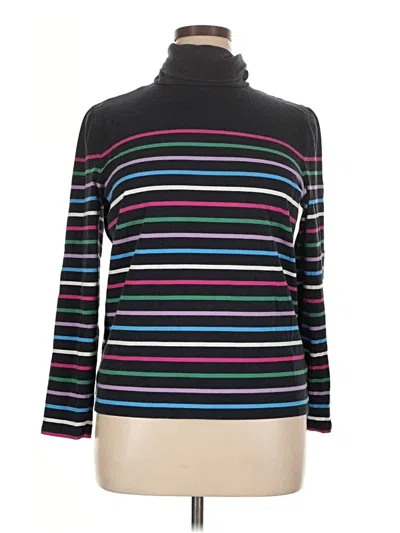 Pre-owned Talbots Outlet 3/4 Sleeve Turtleneck In Black