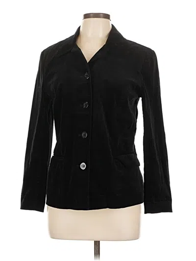Pre-owned Talbots Outlet Blazer Jacket In Black